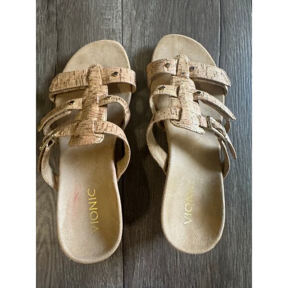 Vionic Radia Strappy Slide Wedges Sandals Size 8 - Picture 4 of 8